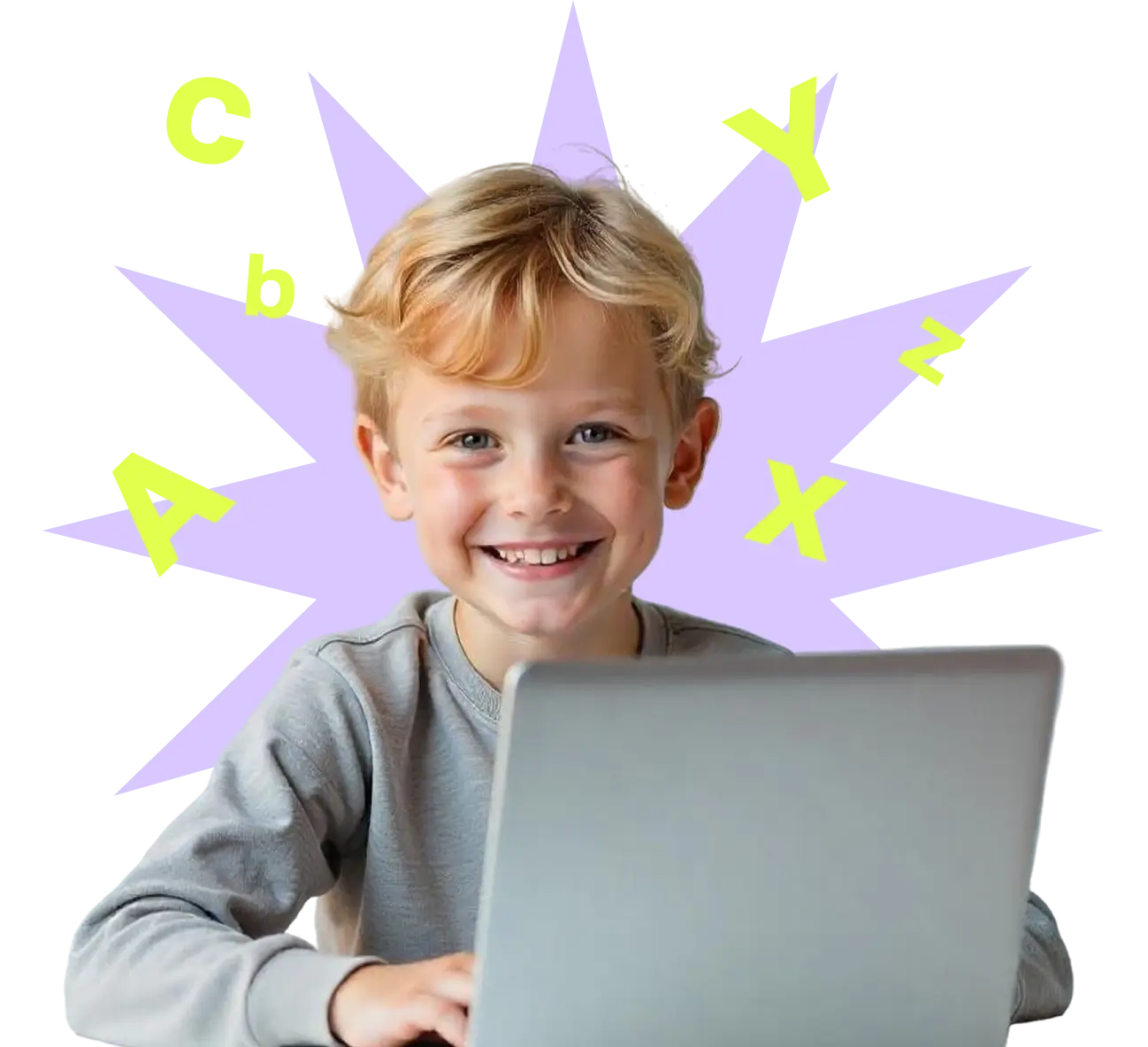 Boy learning online with LearnLink